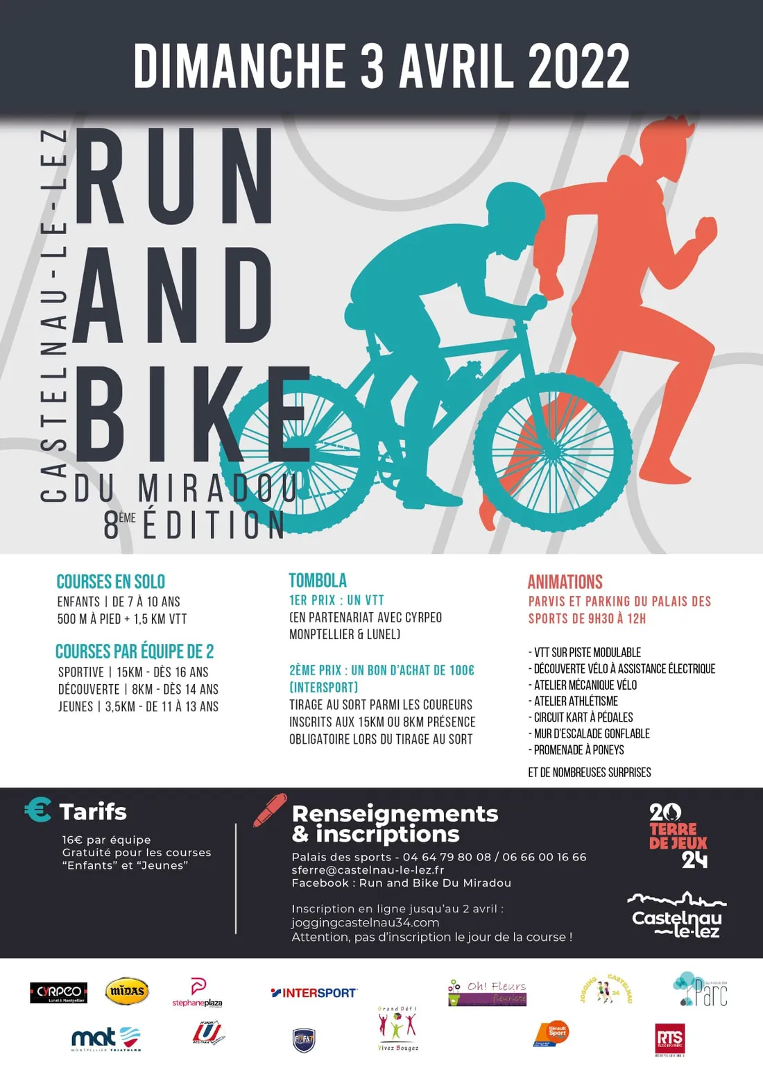 Run and bike du miradou Dimanche 3 Avril 2022 Castelnau le Lez